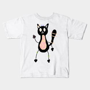 mow cat Kids T-Shirt